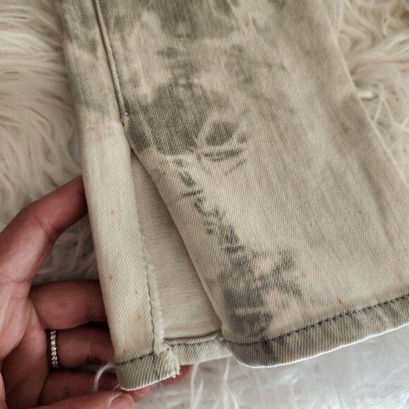 J BRAND JEANS 8112 Mid-Rise Rail FAME Tie Dye Skinny Size 25 (25x31")‎ Gray Moto - Picture 16 of 16